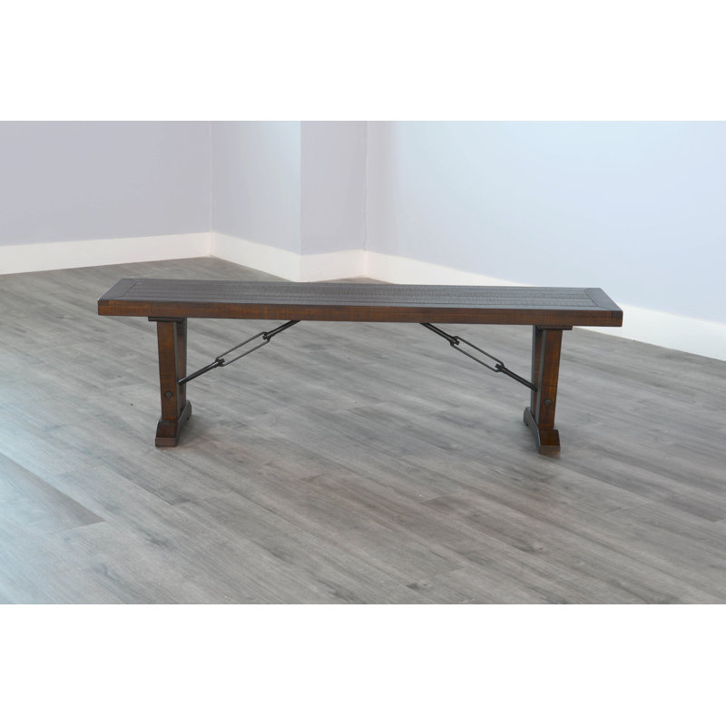 Ameet Solid Wood Bench, Tobacco Leaf