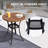 Thaliana Round Steel Outdoor Dining Table , 27.6 " W 27.6 " D-1959860147