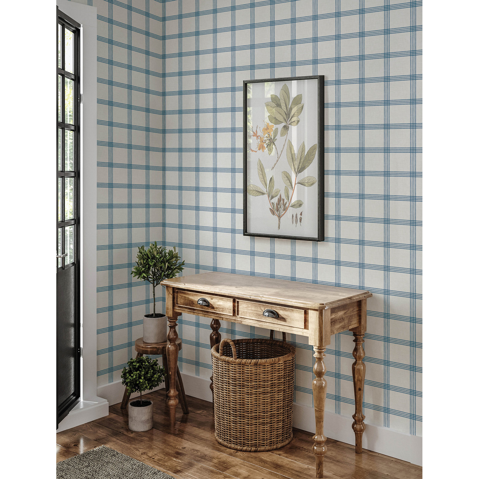 Reavis Plaid Roll, Denim