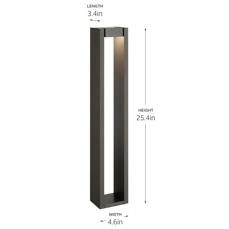 Kichler 12 Volt 2700K LED 25.4" Aimed Bollard  in Textured Architectural Bronze Finish