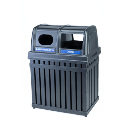 Poubelle à ordures et à recyclage multi-compartiments 50 gallons ArchTec