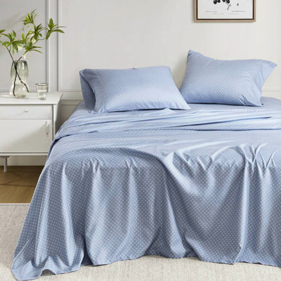 Édredon aquarelle bleu pour très grand lit, ajustement de matelas de 16 po, microfibre douce, draps et feuilles lavables à la machine, impression,