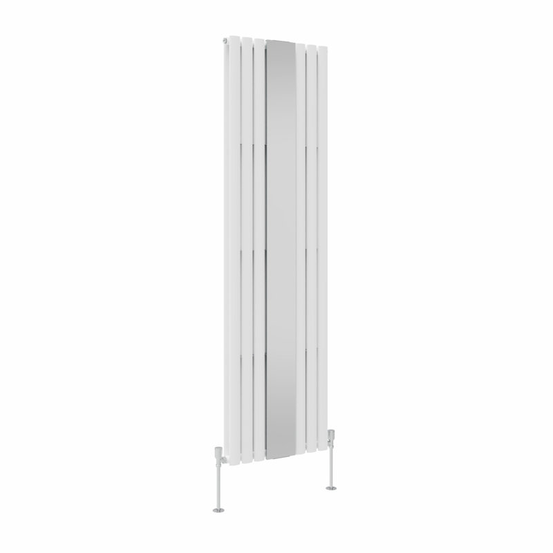 Katelin Vertical Oval Panel Radiators, 1800cm H x 500cm W x 84cm D, White