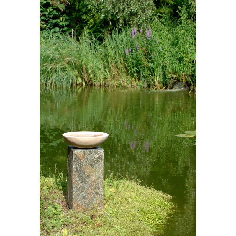 Quiana Natural Stone Birdbath