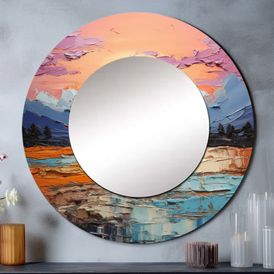Emotion Terrain II - impression impressionniste, miroir mural moderne, impression sur toile