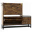 Range-chaussures en bois de style campagnard antiseptique avec banc et 2 tiroirs rabattables pour le vestibule ou le salon