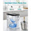 Machine à glaçons et distributeur d'eau 35 lb en acier inoxydable noir élégant