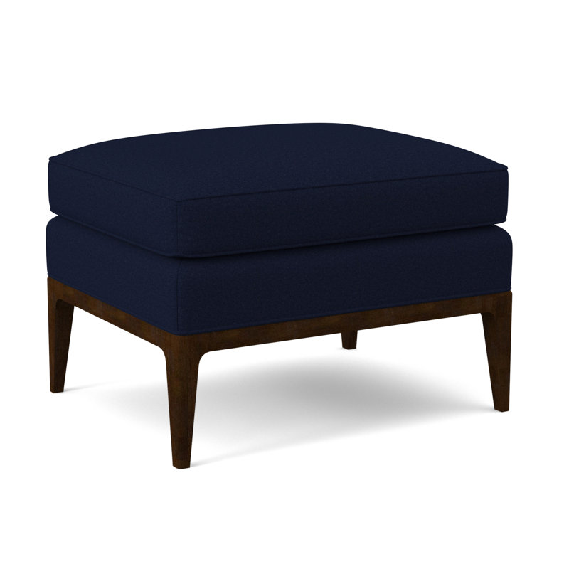 Claxton Ottoman, Margaret Uniform, American Walnut