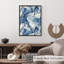 Motif abstrait de géodes de marbre bleu abstrait, impression d'art moderne sans cadre-570426304