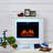 White Manufactured Wood Electric Fireplace
