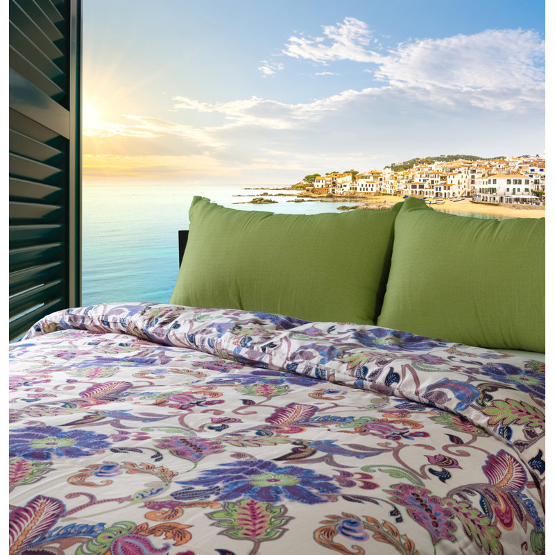 Etavonni Home Bunga Mekar, King Comforter + 2 King Shams
