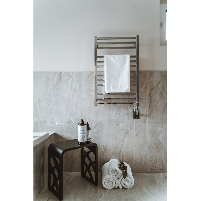 Tabouret de douche en acrylique Volkano, Noir mat