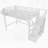 Loft Bed with Storage Stairs, Shelves and Built-in Wardrobe-1183866566-1183866554
