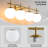 4-Light Dimmable Vanity Light For Bathroom Mirror Up/Down Mount With Glass Shape-389203670
