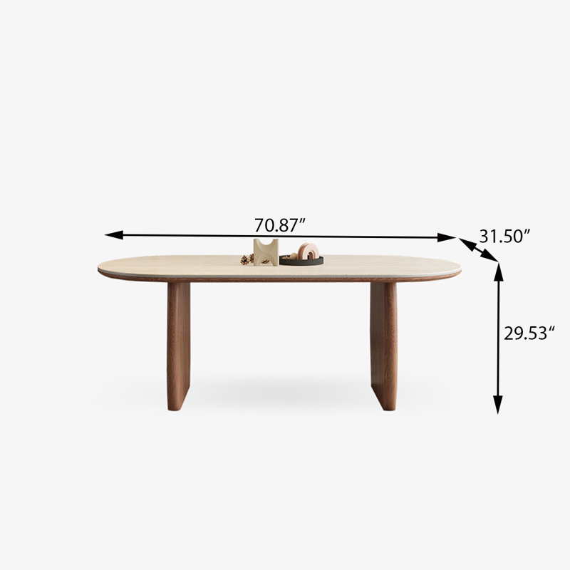 Table de salle à manger 70,87 po, 29.53" H x 70.87" W x 31.5 D