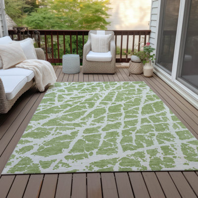 Kyrie Washable Abstract Indoor / Outdoor Rug