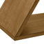 Table d'appoint contemporaine Amare en placage brun, H 24,25 po x l 24 po x P 11,75 po-2063454219