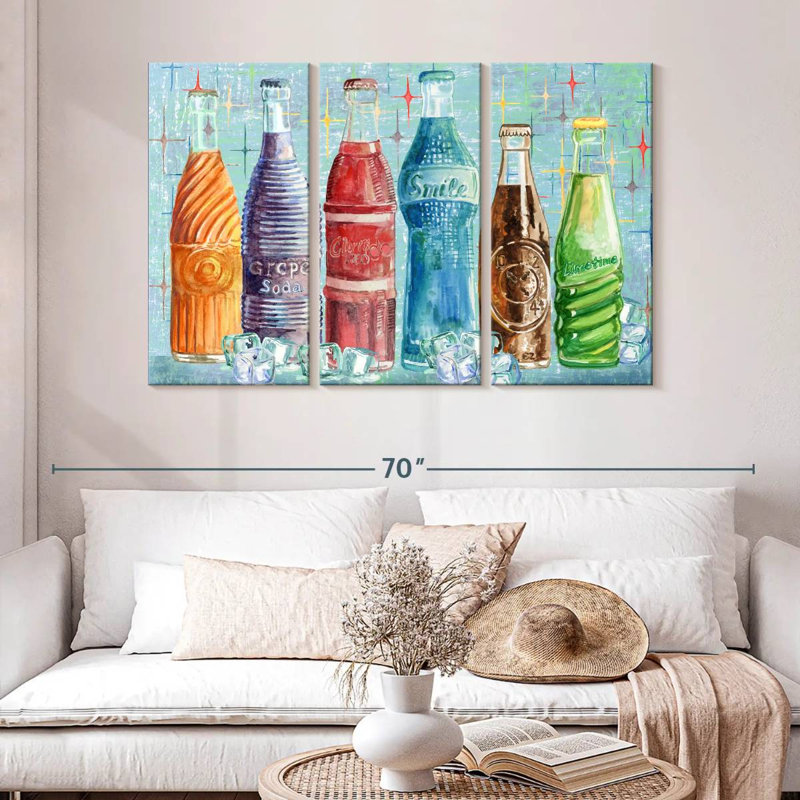 Yarlin Soda Bottles, 32" H x 50" W