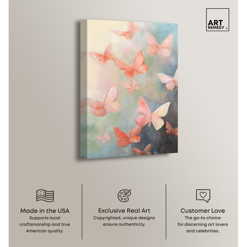 Peaceful Butterflies 15" x 10" Canvas Wall Art