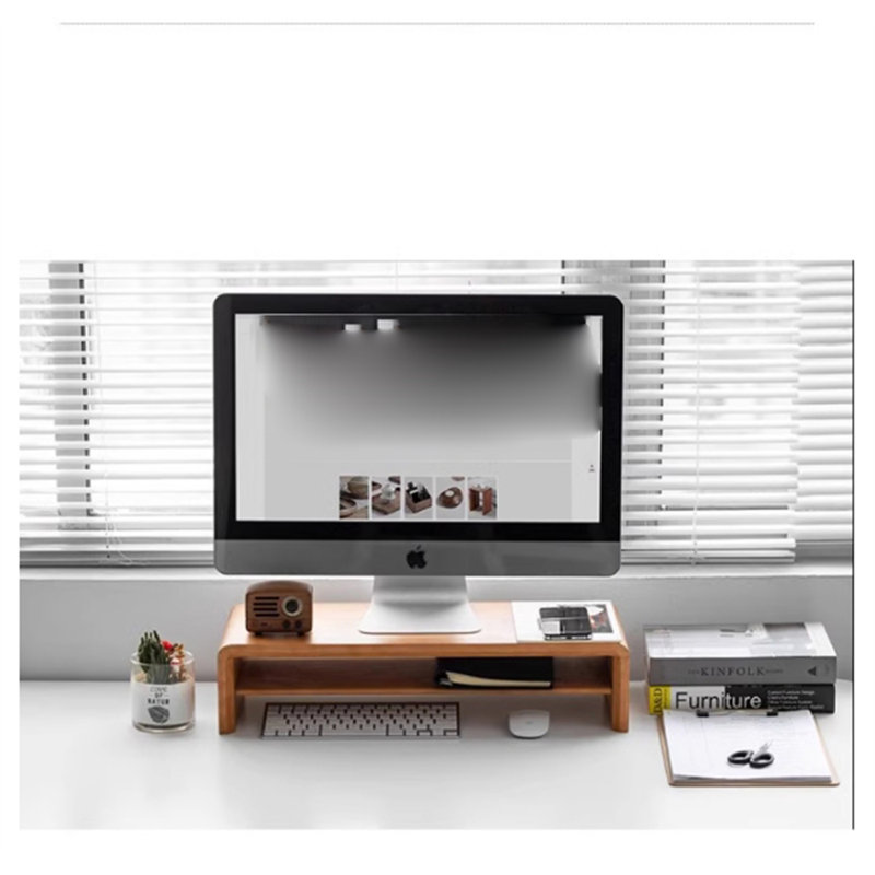 Melbin Manufactured Wood Monitor Stand, Yellow