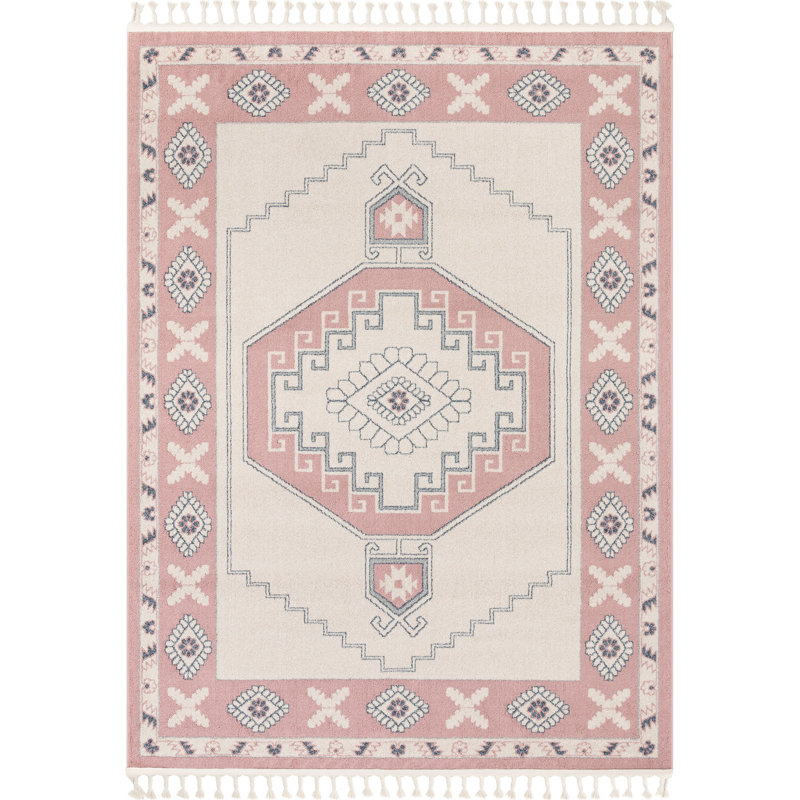 Loop-De-Loop Southwestern Synthetic Area Rug, Rectangle 67 x 120cm