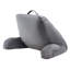 Coussin de lecture, coussin de lit de taille standard avec mousse à mémoire de forme déchiquetée, coussin de dossier avec 3 poches et tissu de velours court lavable, plateau avec poignée, pour regarder la télévision, lire, jouer, se reposer, gris-1009494872