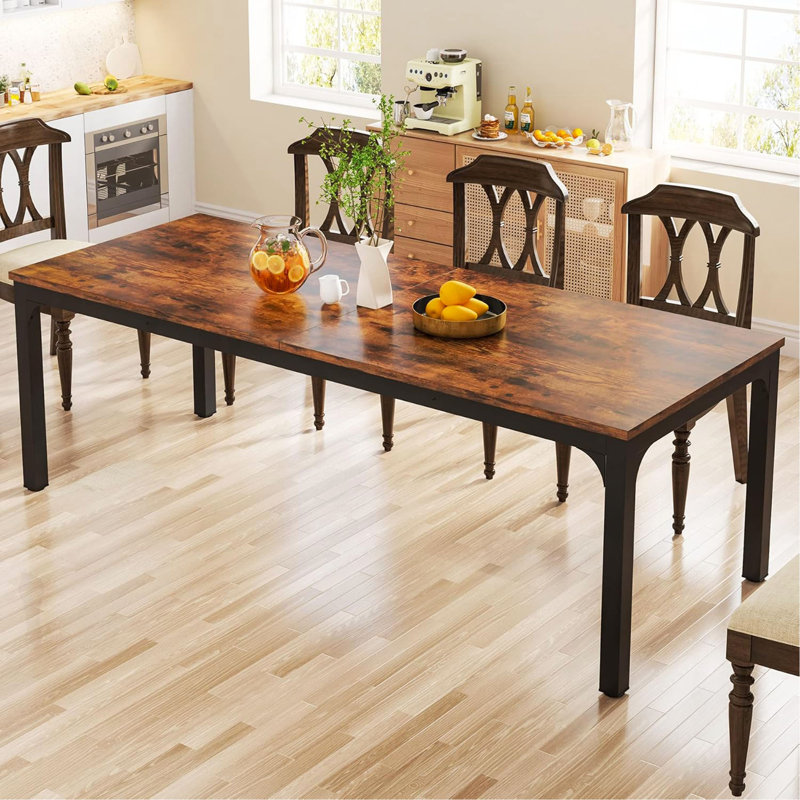 Table de salle à manger Dreyfuss, Rustic Brown, Noir