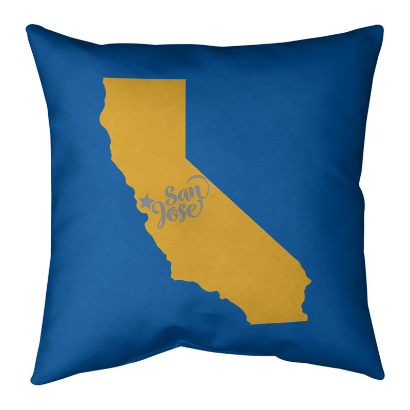 Housse de coussin carré en lin, San José, 26 po x 26 po, Or