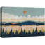«Pastel Gradient Mountain Lake with Lush Forest», reproduction d'art sur toile encadrée-1697651141-1697651143
