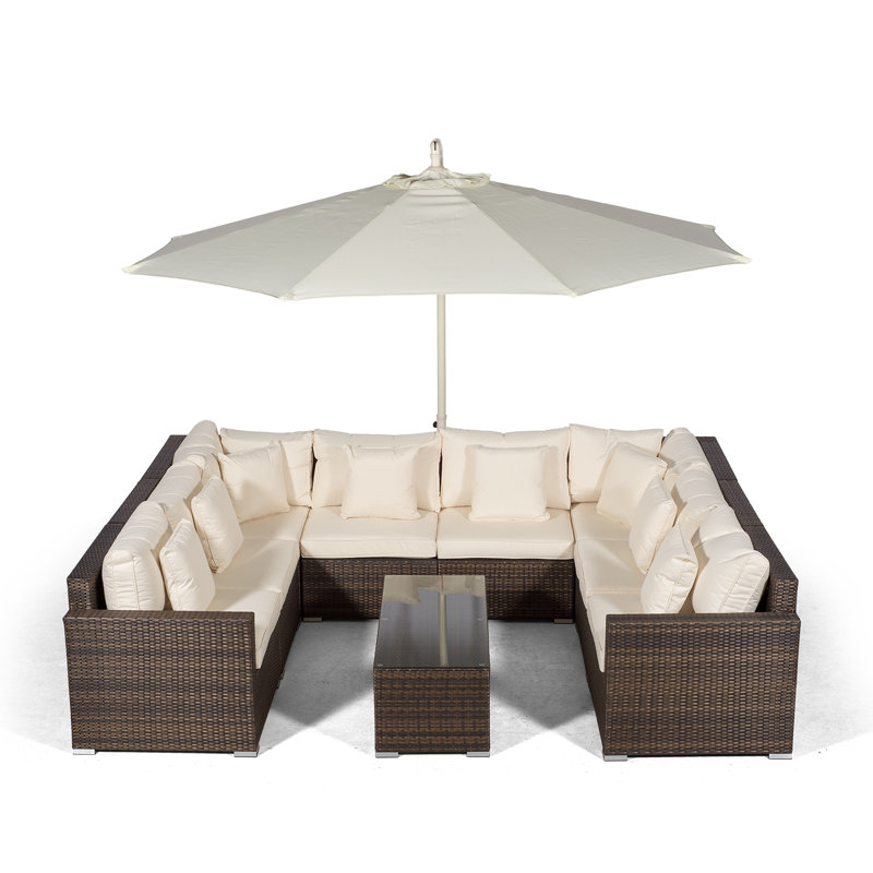 Yancey 5 Seater Rattan Corner Sofa Set