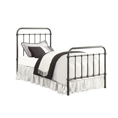 Dark Bronze Twin Metal Bedroom - Graceful Appeal Bed In Sophisticated Choice