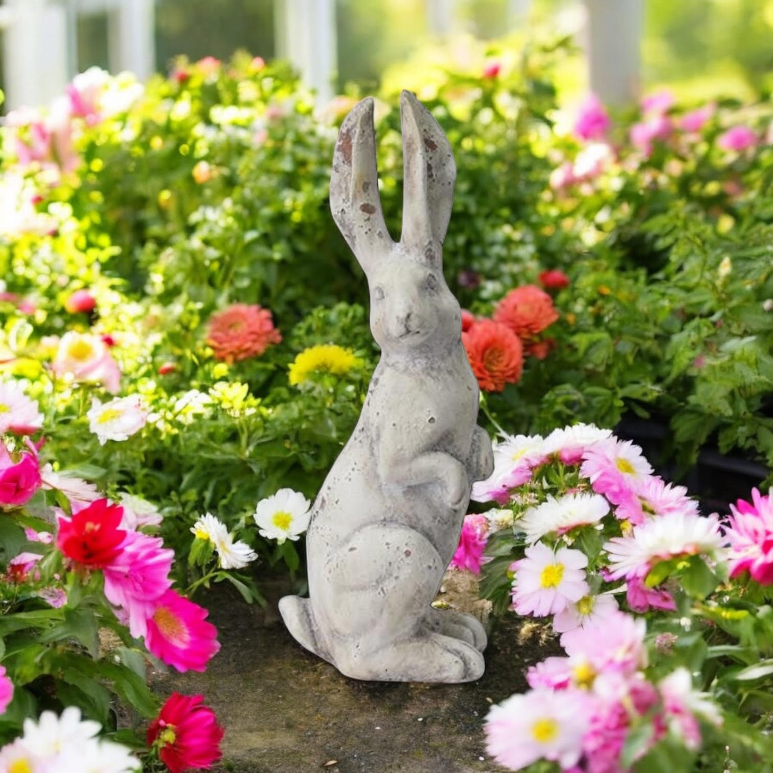 Happy Larry Cream Resin Rabbit Statue | Wayfair.ie