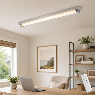 1 - Light 39.37" LED Dimmable Crystal Flush Mount