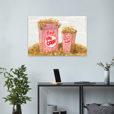 Popcorn And Baseball Contemporary Art