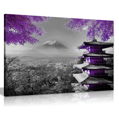 Japanese Temple In Autumn - Wrapped Canvas Print