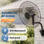 Ventilateur mural industriel 18 ", ventilateur oscillant robuste en métal 3 500 CFM avec 3 vitesses et inclinaison de 30 ° pour le garage, l'atelier et le patio