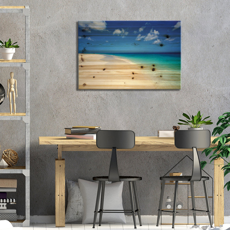 «Serenity in Aruba I» par Mark Paulda - impression sans cadre sur bois, L 26 po x H 18 po