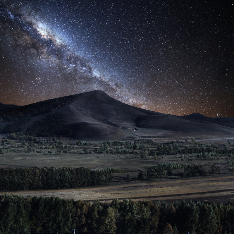 Galaxy - Wrapped Canvas Print, 122cm H x 122cm W x 3.8cm D