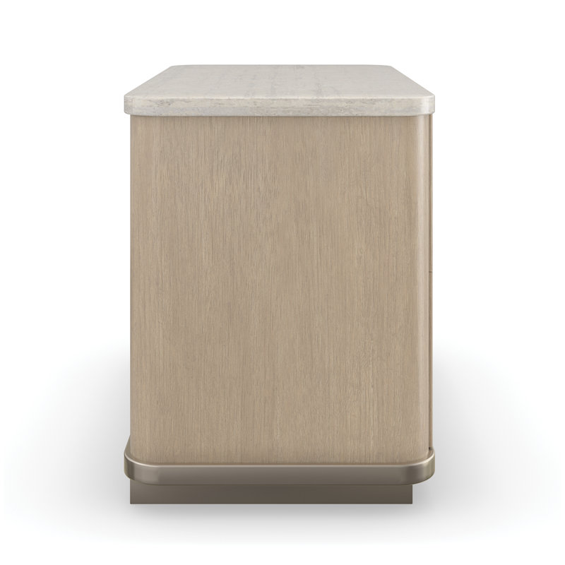 Rhythm 2 - Drawer Solid Wood Nightstand, Sun Drenched Oak
