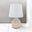 Cream Ceramic Table Lamp – Textured Base with Fabric Shade, Warm Ambient Light Perfect for Bedroom or Living Room
