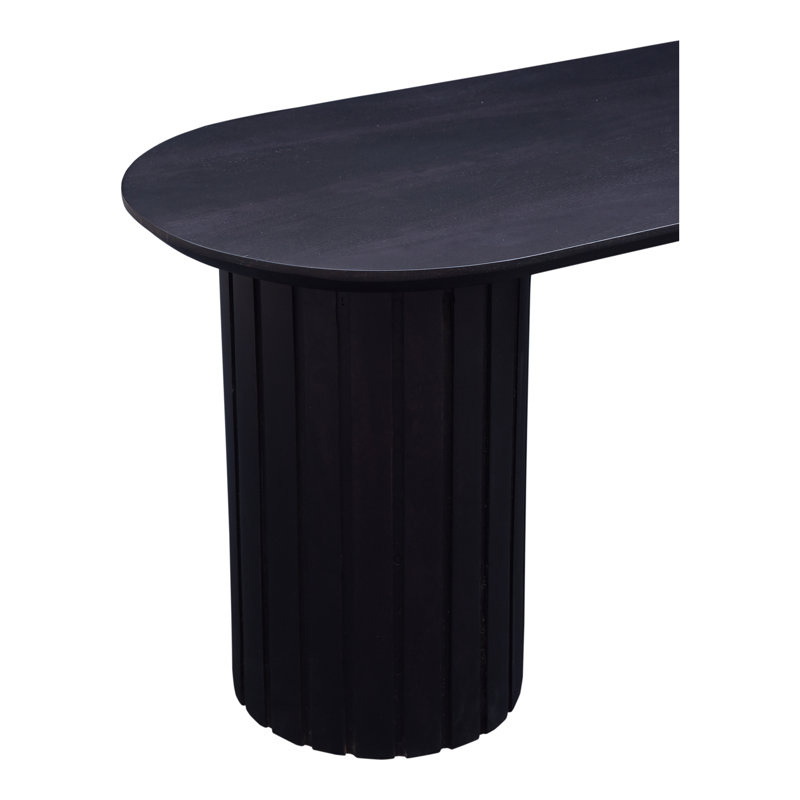 Povera Solid Wood Bench, Black