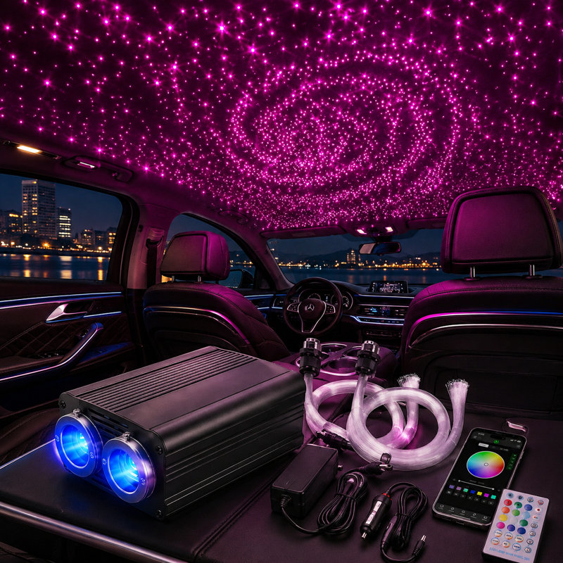 APP-Enabled 32W Twinkle Headliner Lighting for Decorative Car Starlight Effects