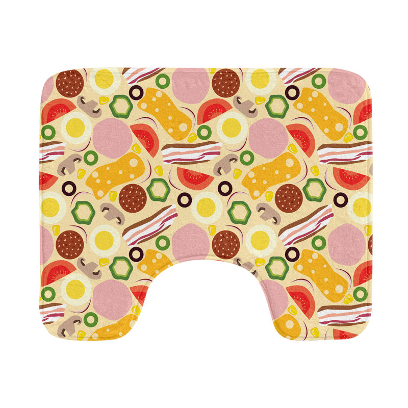 Tapis de salle de bain Bacon Bac U 20 po Multicolor
