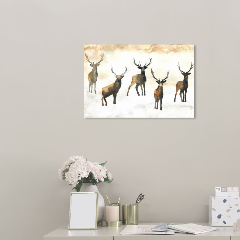 «Animaux qui me regardent», impression d'art graphique, Toile tendue, H 36 po x l 54 po x P 1,5 po