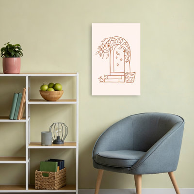 «Moonlit Garden Arch Abstract Dreamy Minimalist Fruit Nature», reproduction d'art murale