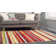 Tapis rayé jaune et rouge Verda