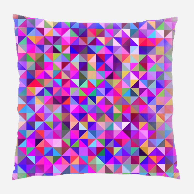 Floor Geometric Microsuede Reversible Throw Pillow
