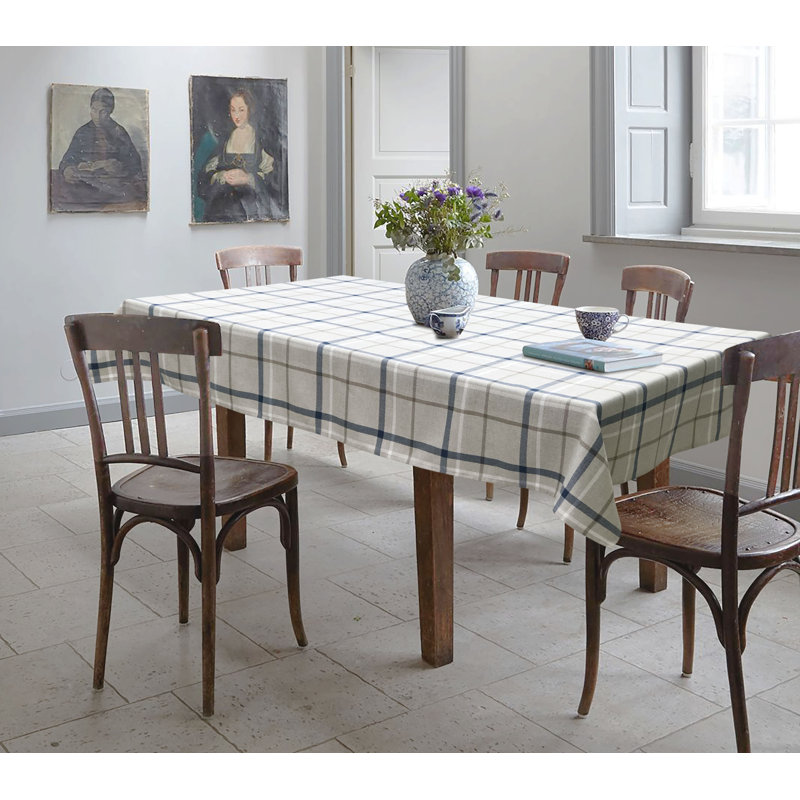 Broten Polyester Rectangle Table Cloth, Blue