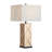 31" Metal Table Lamp With White Shade