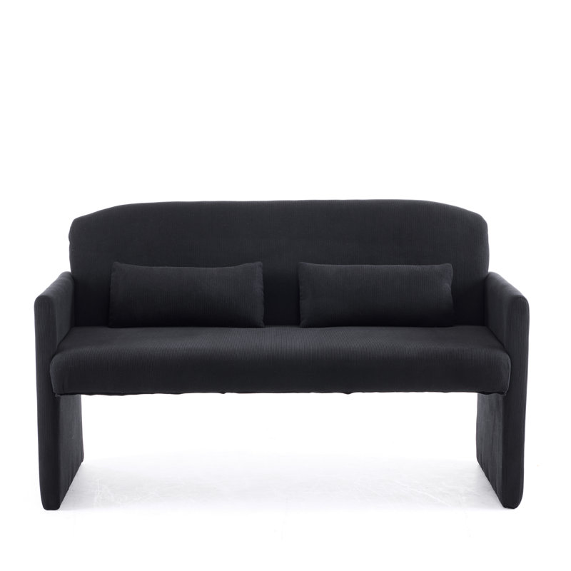 Causeuse avec coussin décoratif, Noir, noir, noir, noir